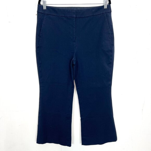 J.Crew Kelsey Pant Navy Blue Stretch Cropped Pants 12 Large - Picture 1 of 4